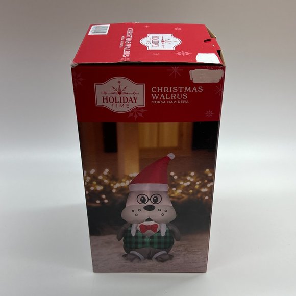 Holiday Time Airblown Inflatable Christmas Walrus Light Up Indoor Outdoor 3.5 Ft - Picture 2 of 7